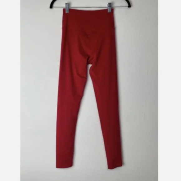 Girlfriend Collective Leggings Red Full-Length Compresion Gym & Training Size XS - Picture 4 of 5